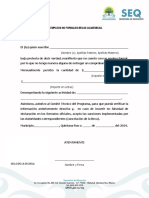 Constancia de Empleos No Formales Ciclo Escolar 2019-2020