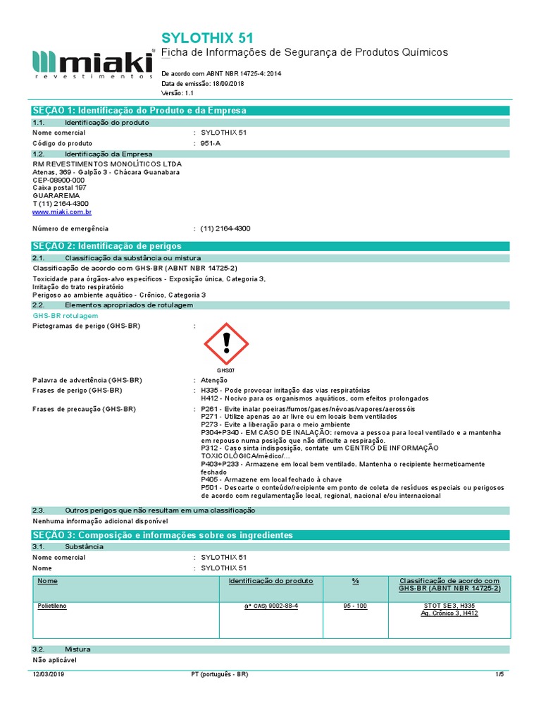 Sylothix 51 PDF | PDF | Oxigênio | Respiração
