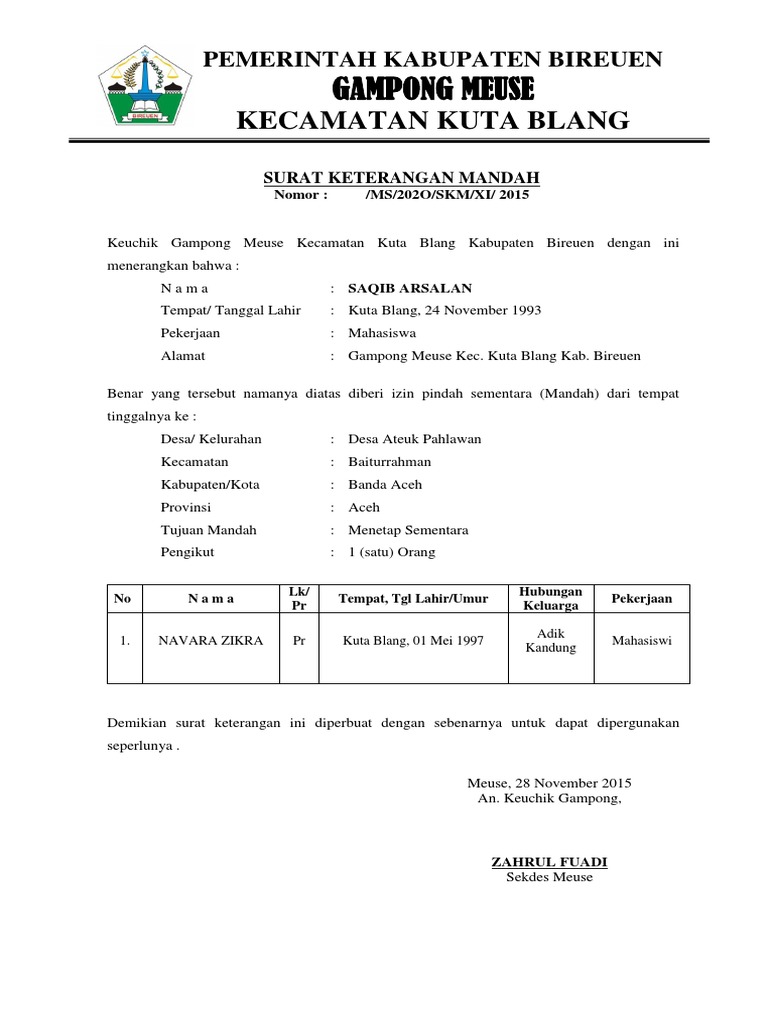 Download 69+ Contoh Surat Mandah Adalah Terbaik Dan Terbaru