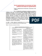 1.1 Programación de Operaciones en Procesos en Línea (Método Del Tiempo de Agotamiento) PDF