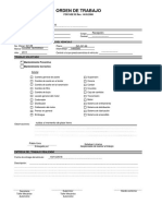Orden de Trabajo de Taller Automotriz PDF