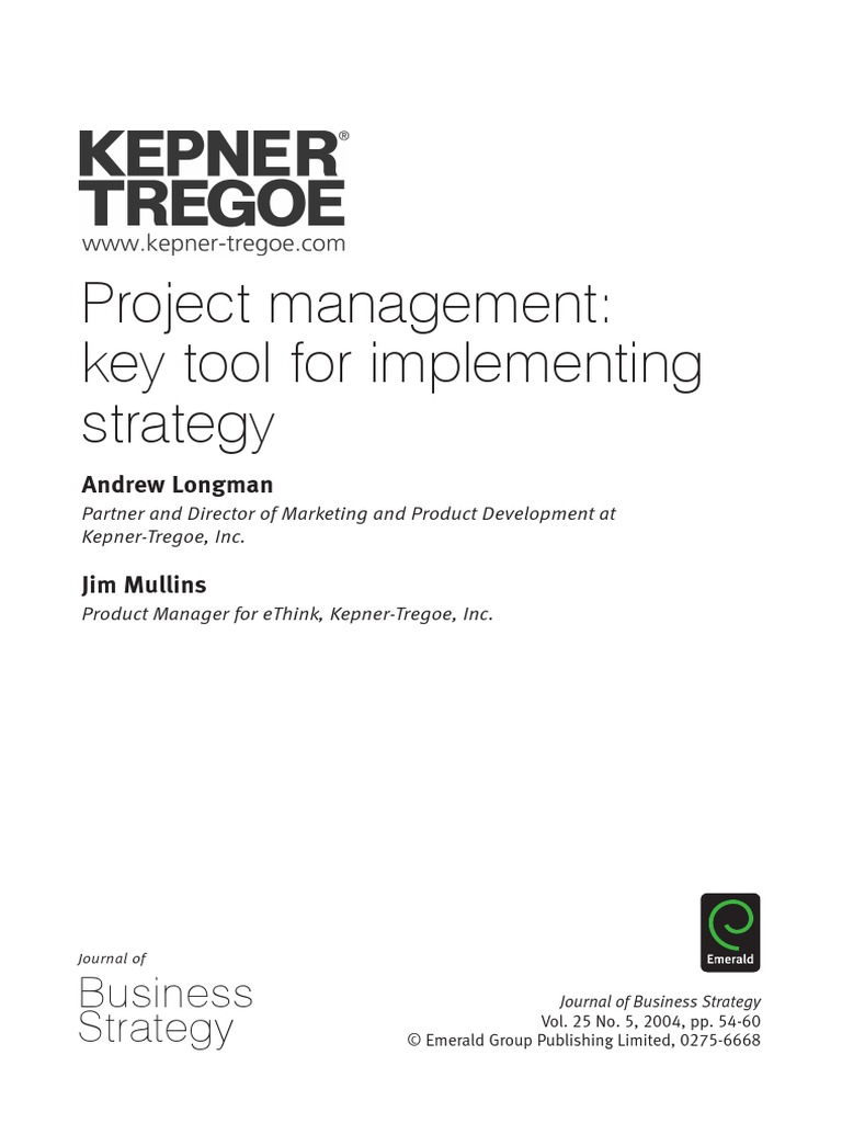 Project Strategy PDF | PDF | Project Management | Strategic Management