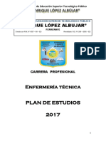 Plan de Estudios Enfermería Técnica