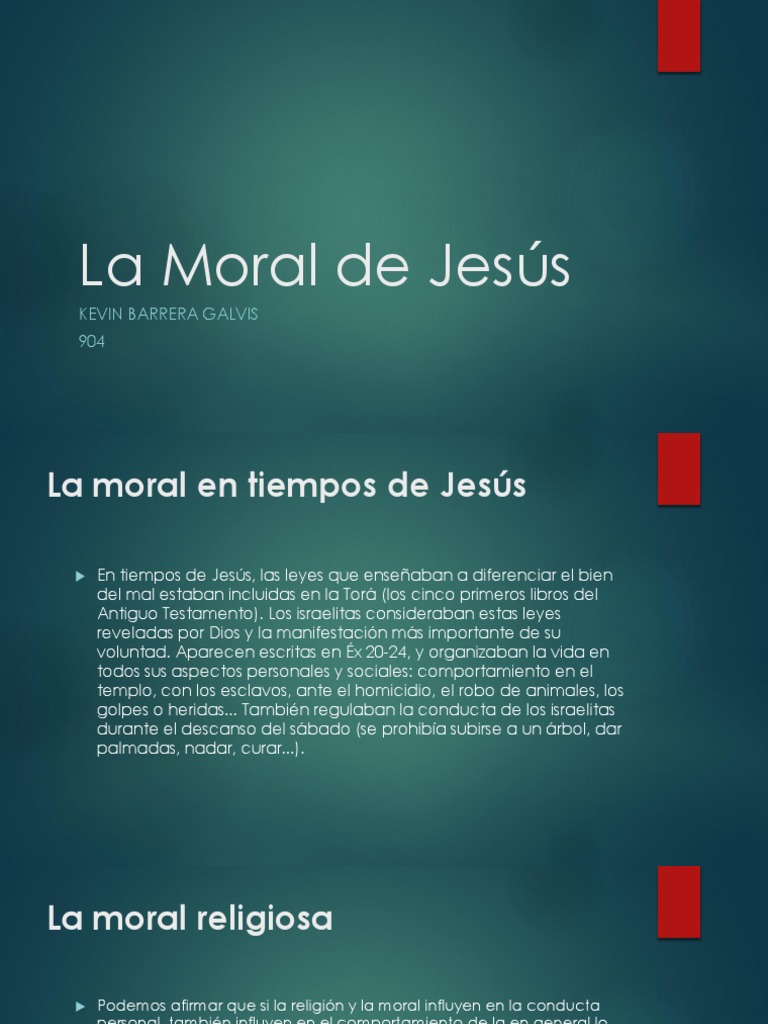 La Moral de Jesús y el Amor | PDF | Moralidad | Diez Mandamientos