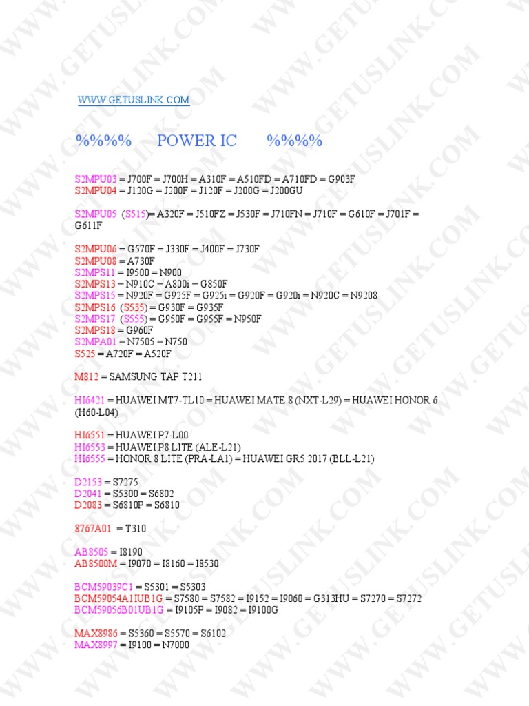 Mobile IC Power and Charging Codes | PDF | Information Appliances ...