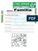 Ficha La Familia para Tercero de Primaria