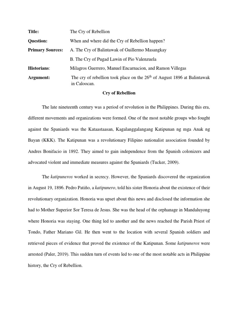 CryofRebellion.docx Philippines Violence