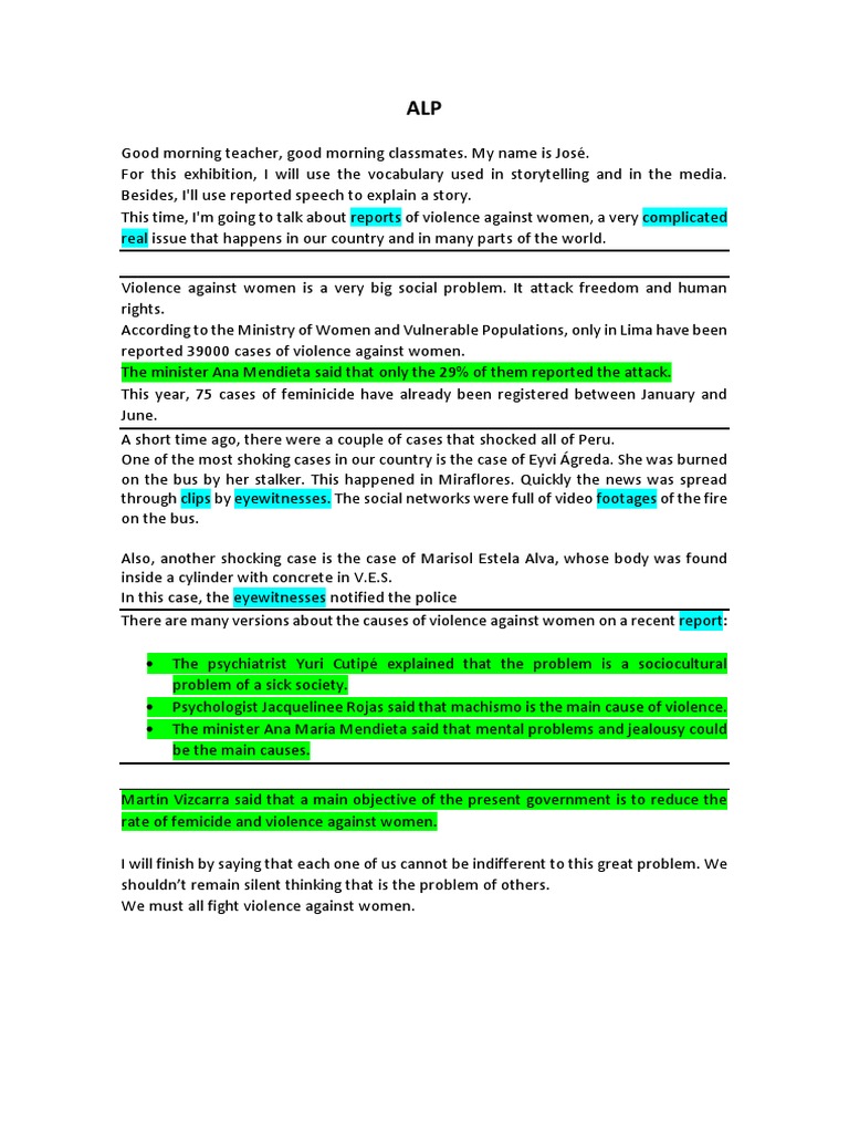 ALP Project ICPNA | PDF | Social Science | Mystery, Thriller & Crime ...