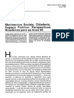 PAOLI Maria Celia - Movimentos Sociais, Cidadania, Espaco Publico.pdf