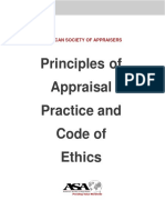 The Asa Principles of Appraisal Practice and Code of Ethics