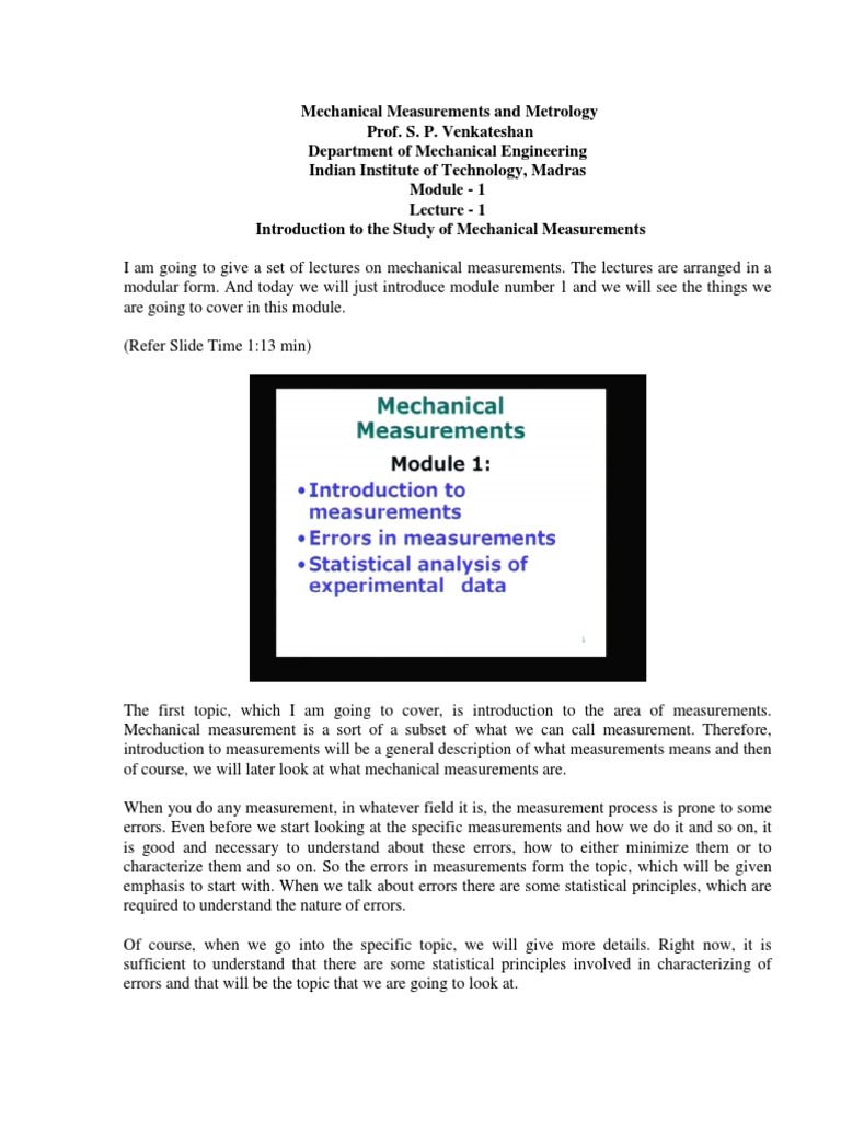 Lec1 PDF | PDF | Observational Error | Accuracy And Precision