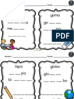 Actividades para Completar Palabras PDF