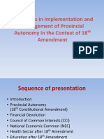 Challenges in Implementing Provincial Autonomy