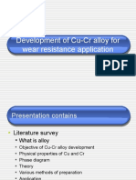 Development of Cu-Cr Alloy For Wear Resistance Application