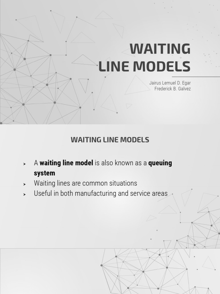 Waiting Line Models.Pdf – ANALYSIS OF QUEUING MODEL IN RETAIL OUTLET – PGMQ