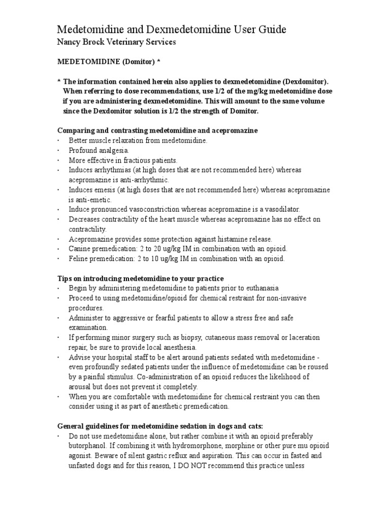 Medetomidine | PDF | Anesthesia | Opioid