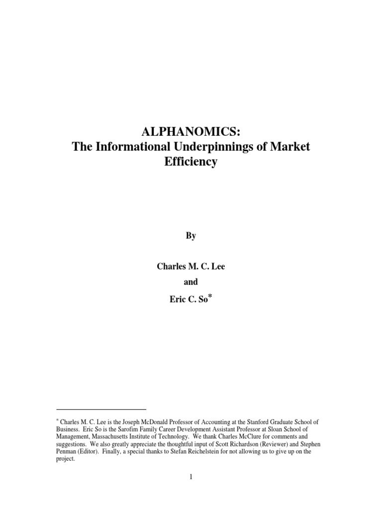 Market Efficiency Insights | PDF | Arbitrage | Efficient Market Hypothesis