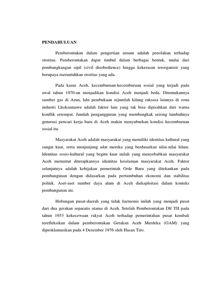 Sejarah Pemberontakan GAM di Aceh 19762005 PDF