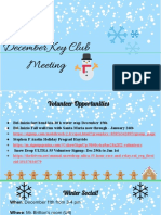 December Key Club Meeting