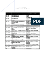 Cronograma de Taller de Validación Flora y Fauna