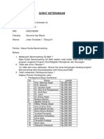 Surat Keterangan Ketua BM