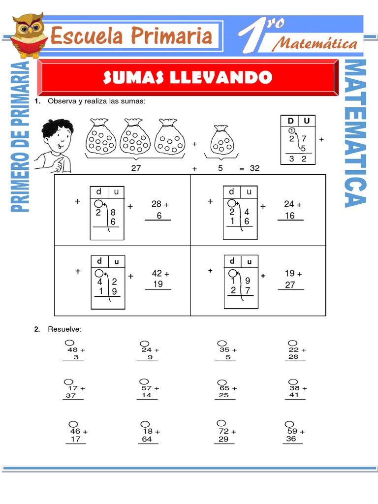 Hojas De Trabajo De Suma Imprimibles Para Primer Grado