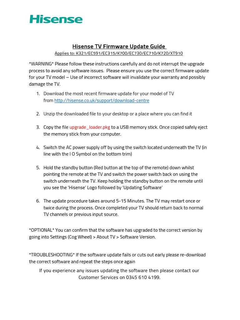 TVUSBUpdateProcedure PDF | PDF