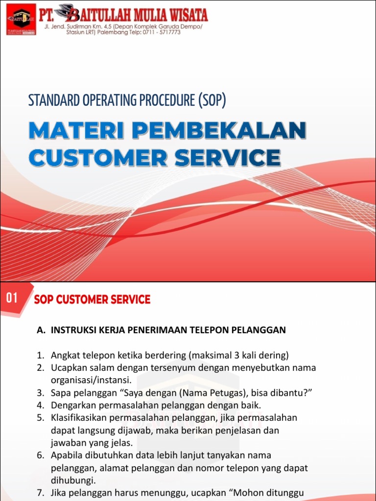 Sop Customer Service | Pdf