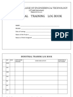 Log Book For Industrial Traning