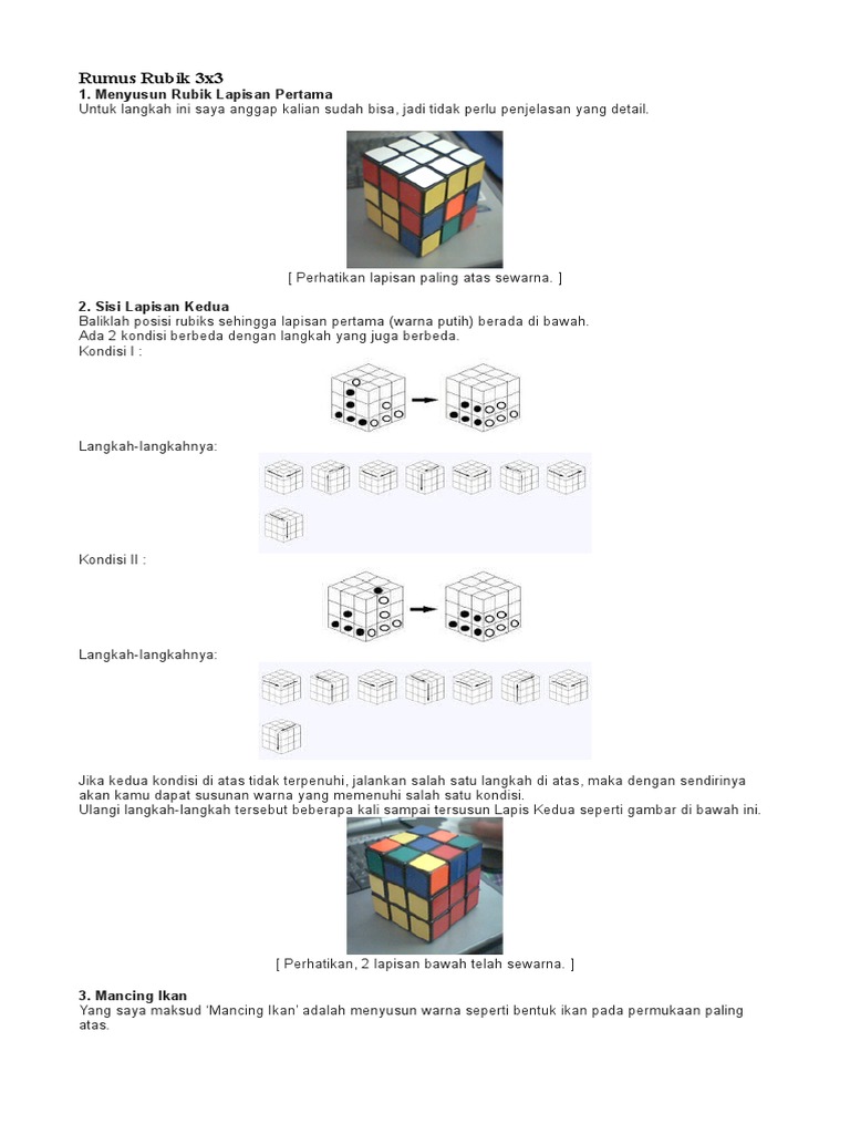 Rumus Rubik 3x3 | PDF