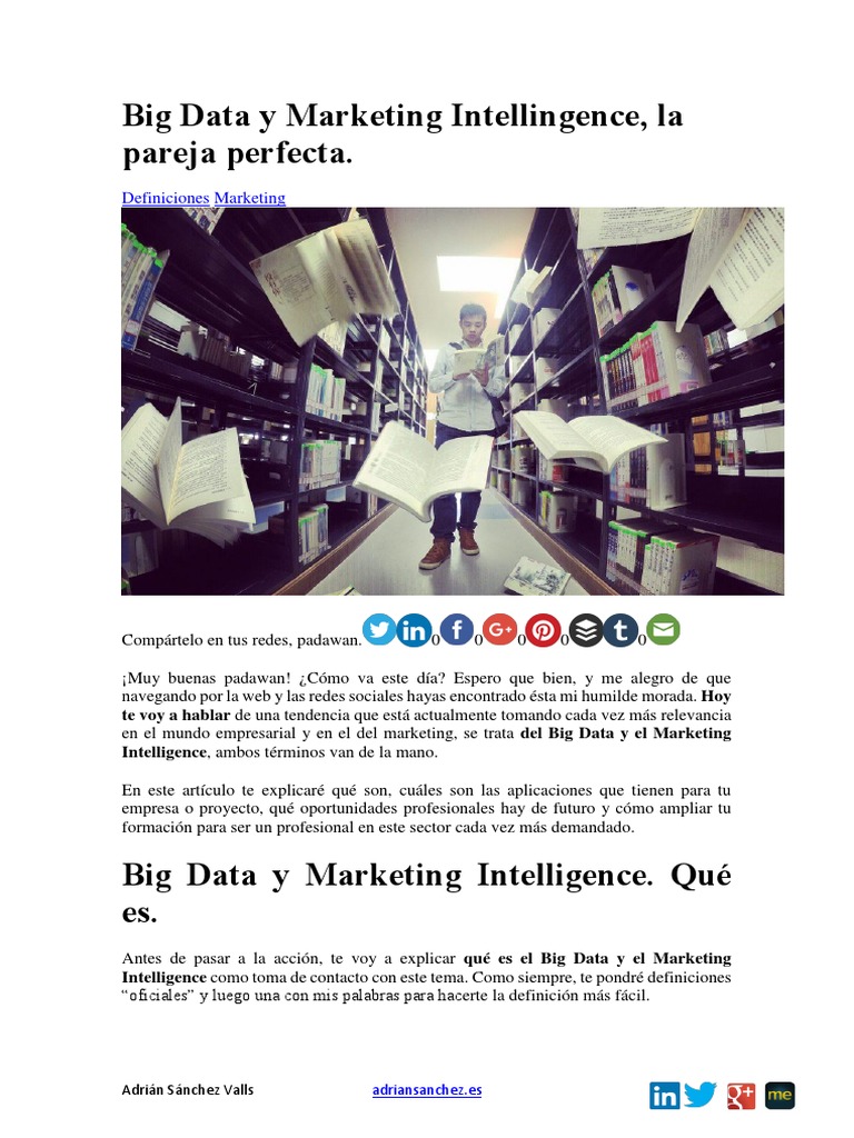 Big Data y Marketing Intellingence PDF | PDF | Big Data | Gestión de la ...