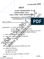 Eee 104 Chemistry C 16 March April 2017 Old Question Paper PDF