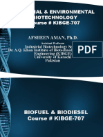 Industrial & Environmental Biotechnology Course # KIBGE-707: Afsheen Aman, PH.D