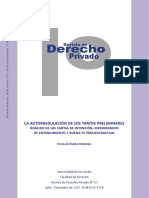 Parra - La Autoregulación de Las Tratativas Preliminares (Revista de Derecho Privado)