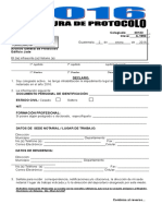 Formulario Apertura de Protocolo