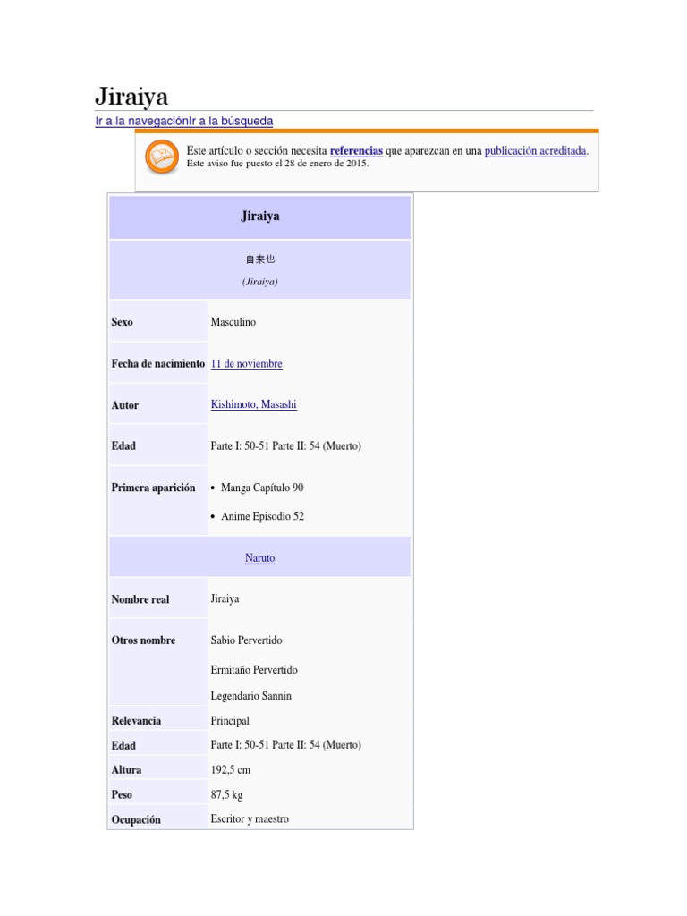 Jiraiya | PDF | Ninja | Agentes secretos ficticios y espías, image size:768x1024