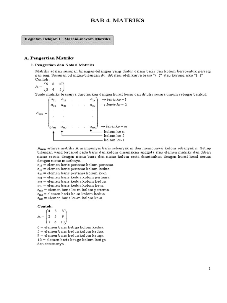 Matriks | PDF | Sains & Matematika | Komputer