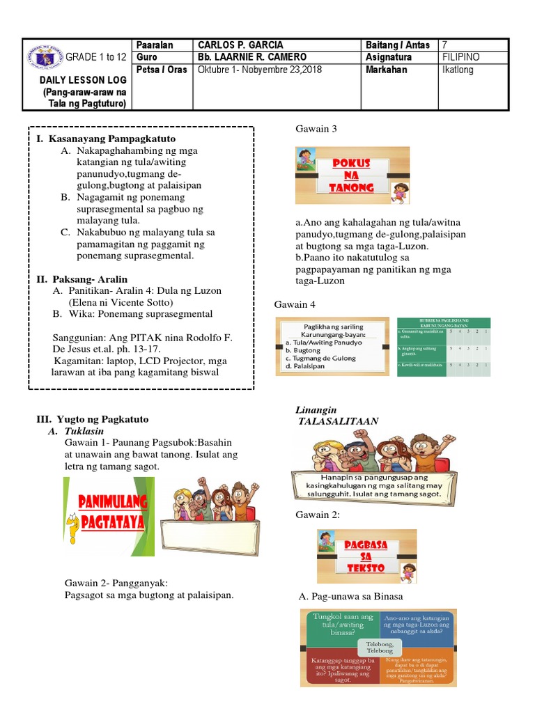 (Linggo 18) 2DLLA4 - DULA NG Luzon | PDF