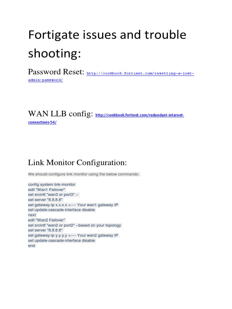 Fortigate Troubleshooting Guide | PDF | Computer Architecture | Data ...