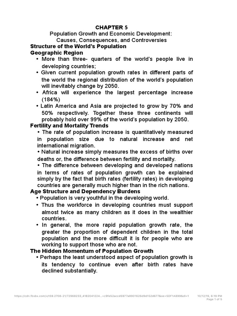 Population Growth and Economic Impact | PDF | Birth Rate | Economic Growth