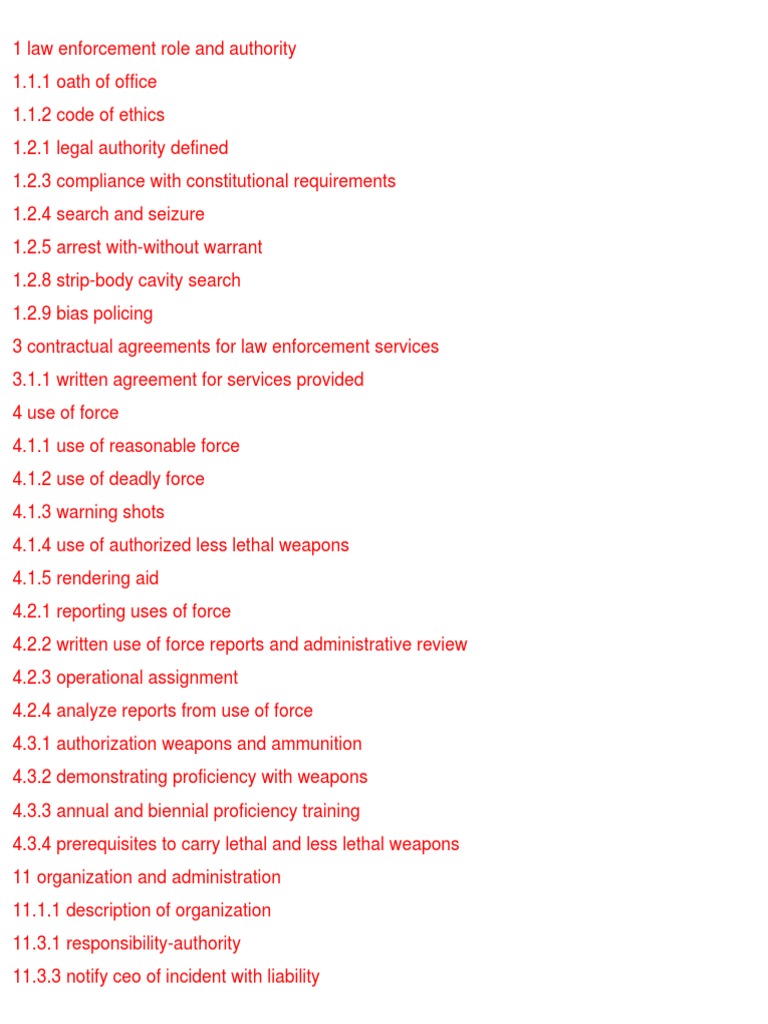 CALEA Law Enforcement Manual V 6.5 All Standards | Download Free PDF ...