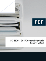ISO 14001-2015 Zorunlu Belgelerin Kontrol Listesi