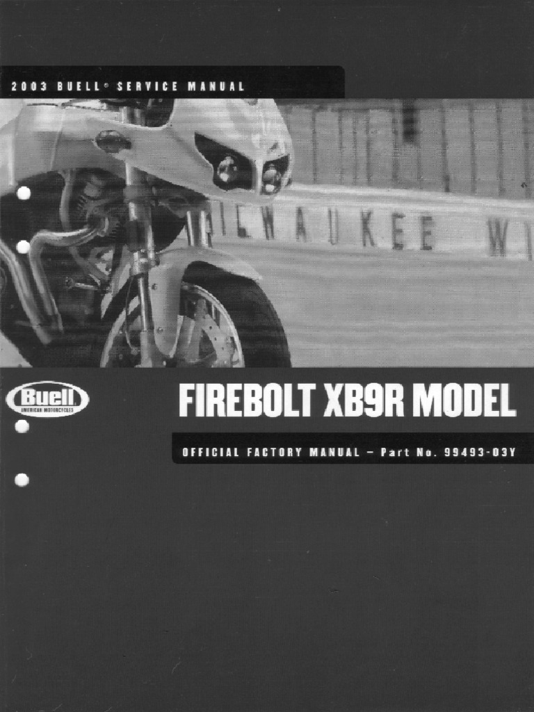 ビューエル ファイヤーボルト XB9R サービスマニュアル パーツカタログ 取扱説明書 ビューエル 正規 中古 バイク 整備書 ファイアー