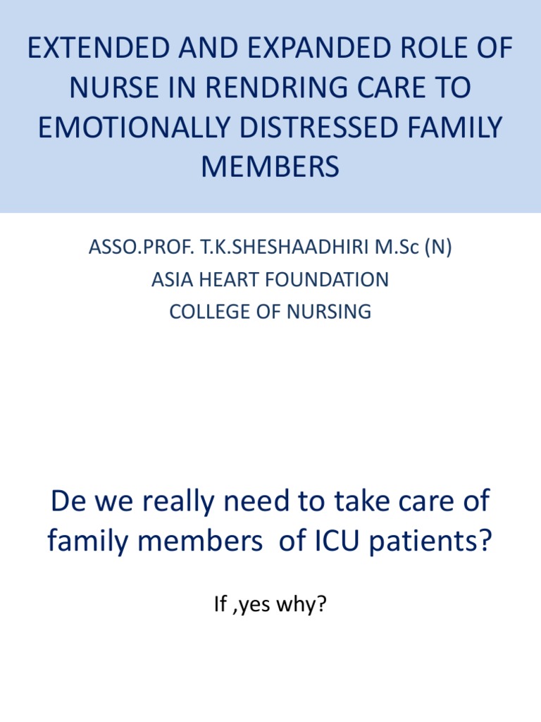 Expanded Nursing Roles in Family Care | PDF | Nursing | Palliative Care