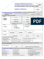 Tesda Scholarship Form PDF