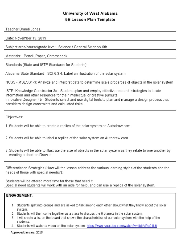 Brandi Jones5eLessonPlan 2 PDF Science Education