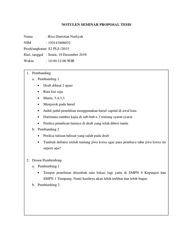 Notulen Seminar Proposal Tesis Docx