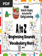 A To Z Beginning Sounds Vocabulary Mats PDF