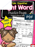 Free Sight Word Practice Page