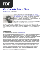 War of Currents Tesla Vs Edison